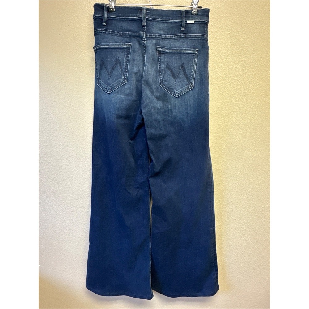 MOTHER The Hustler Roller Sneak Heirloom Wide Leg Jeans 28 Boho Chic - Picture 3 of 8